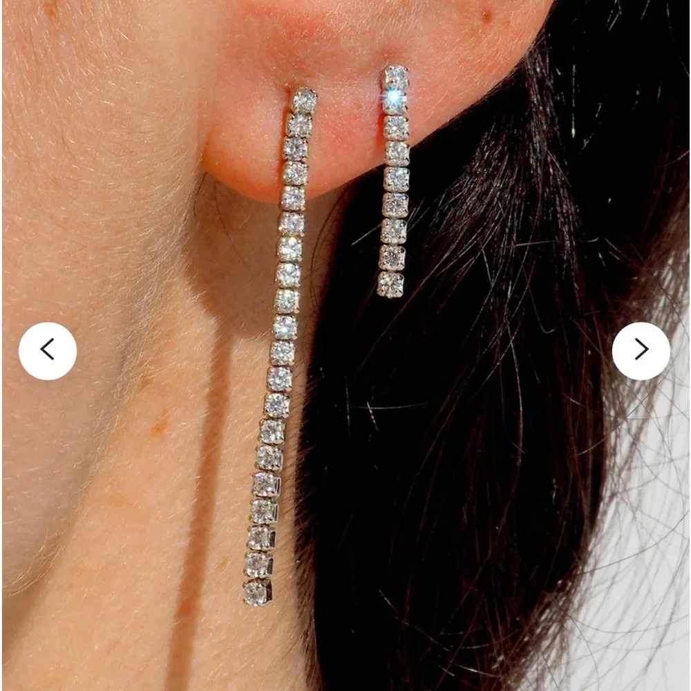 2mm tennis style earrings